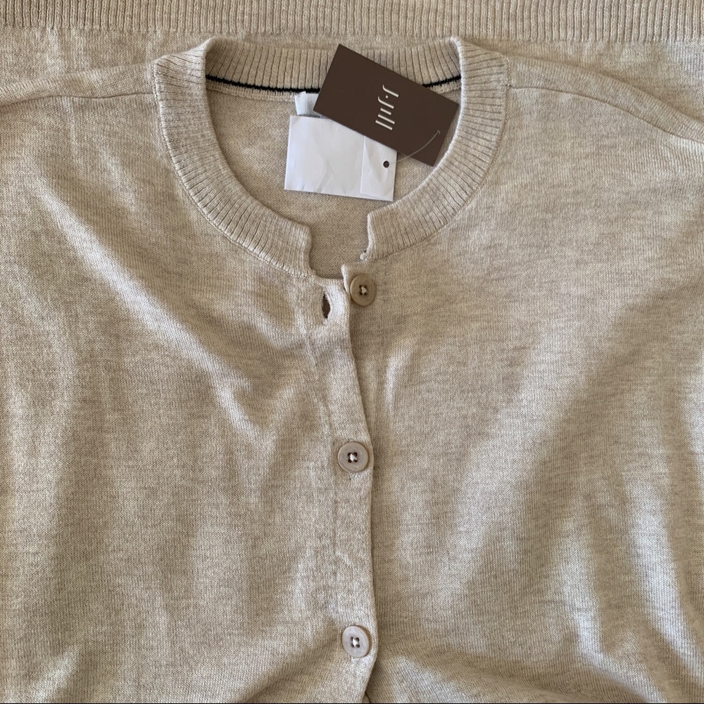 NEW J Jill oatmeal long cardigan/duster  S